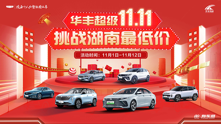 华丰超级11.11  挑战湖南最低价11月1日-11月12日