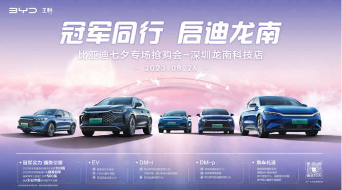 冠军同行 启迪龙南 比亚迪七夕专场抢购会-深圳龙南科技站