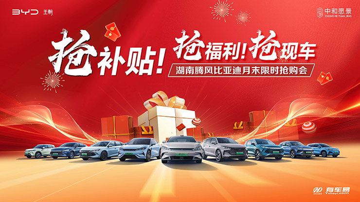 抢补贴 抢福利 抢现车  湖南腾风比亚迪月末限时抢购会