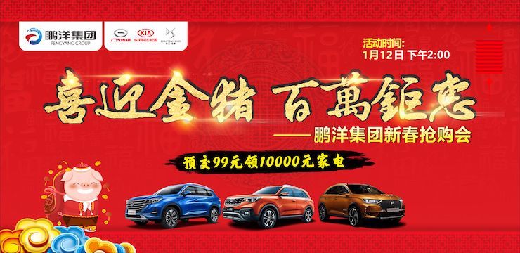 喜迎金猪 百万钜惠—1月12日鹏洋集团新春抢购会—郴州站